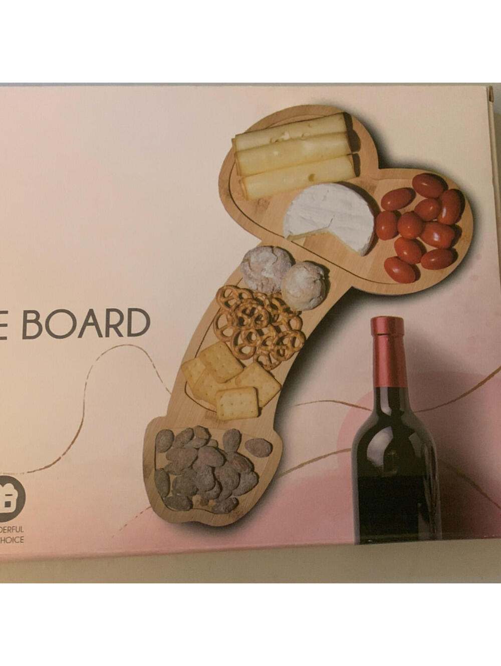 Relax Labs Bamboo Charcuterie Tray Large Novelty Shape Versatile 16.1" x 9.6"